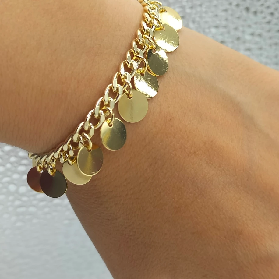 Gold Pullu Parıltılı Kolye Bileklik Küpe Takım