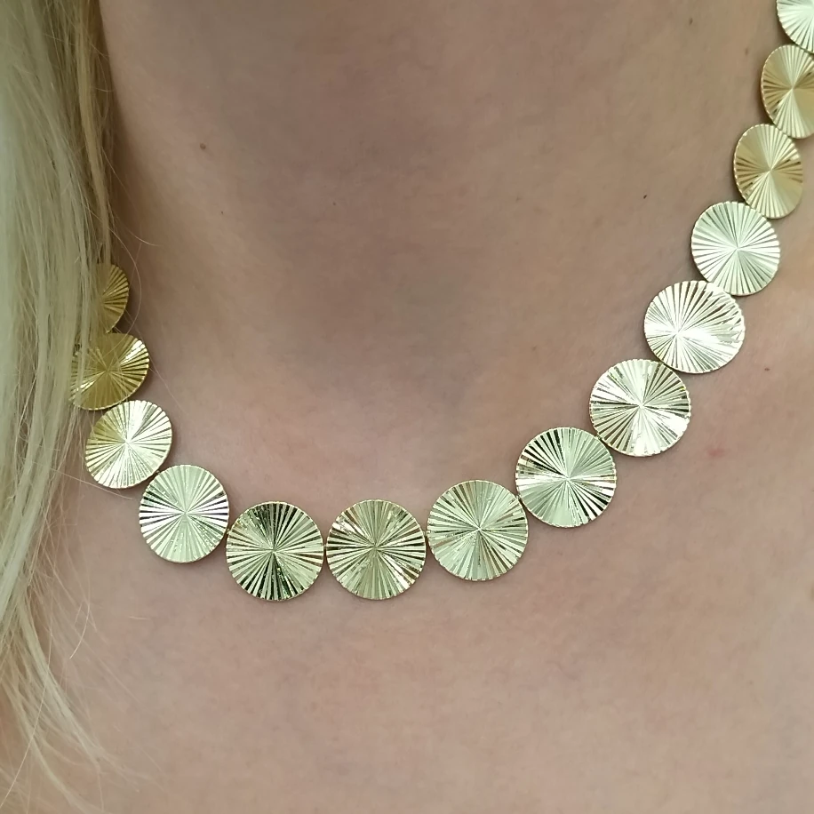 Gold Lazer Plaka Kolye image