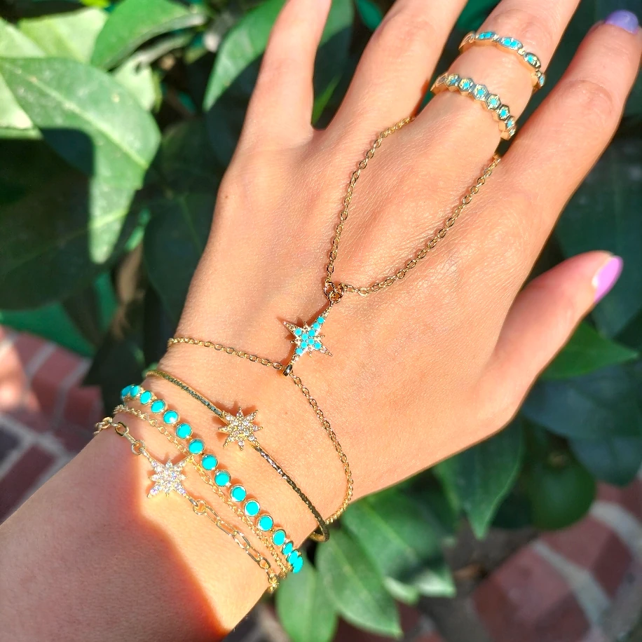 Gold Mavi Mineli Yıldız Şahmeran