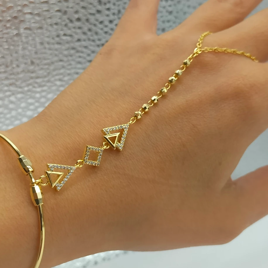 Gold Zirkon Taşlı Kelepçeli Şahmeran image