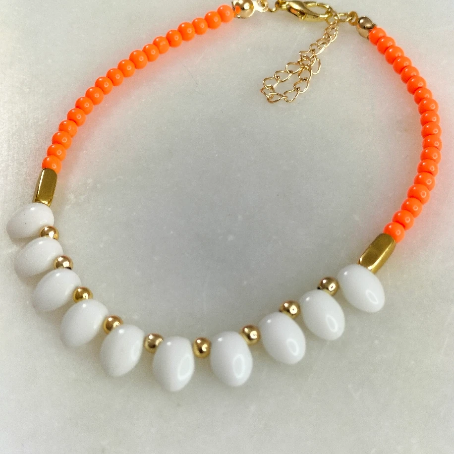 Gold Turuncu Beyaz Halhal image