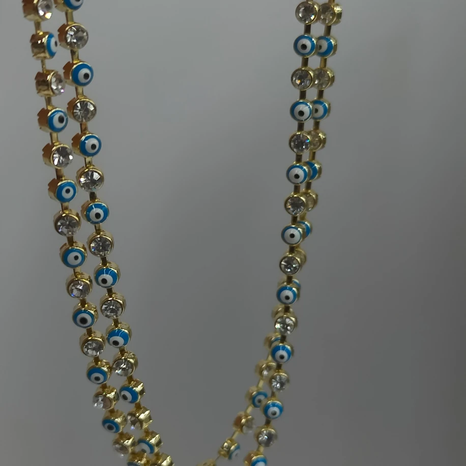 Gold Çift Sıra Nazar Bileklik image