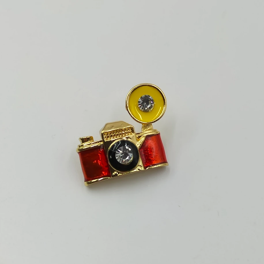 Gold Fotoğraf Makinesi Broş