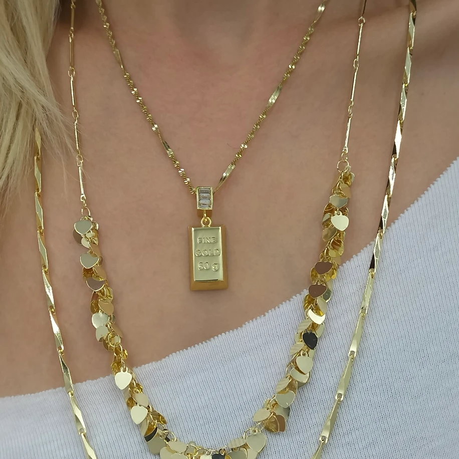 Gold Üç Kolye Kombin image