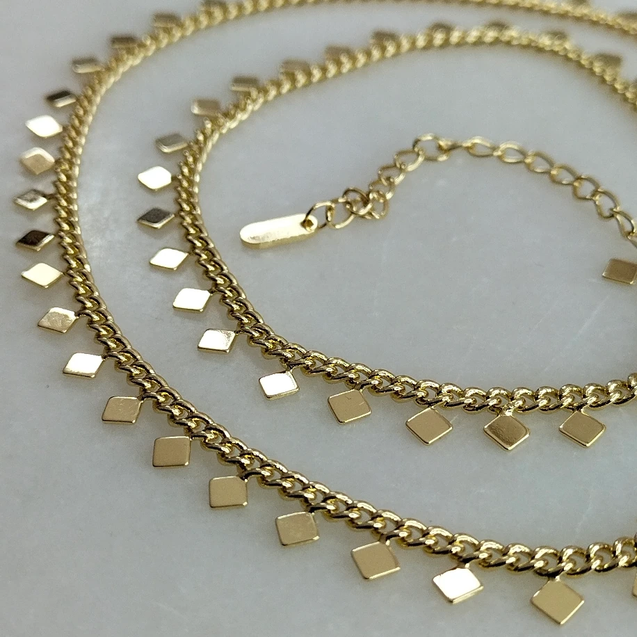 Gold Pullu Kolye Bileklik Takım image