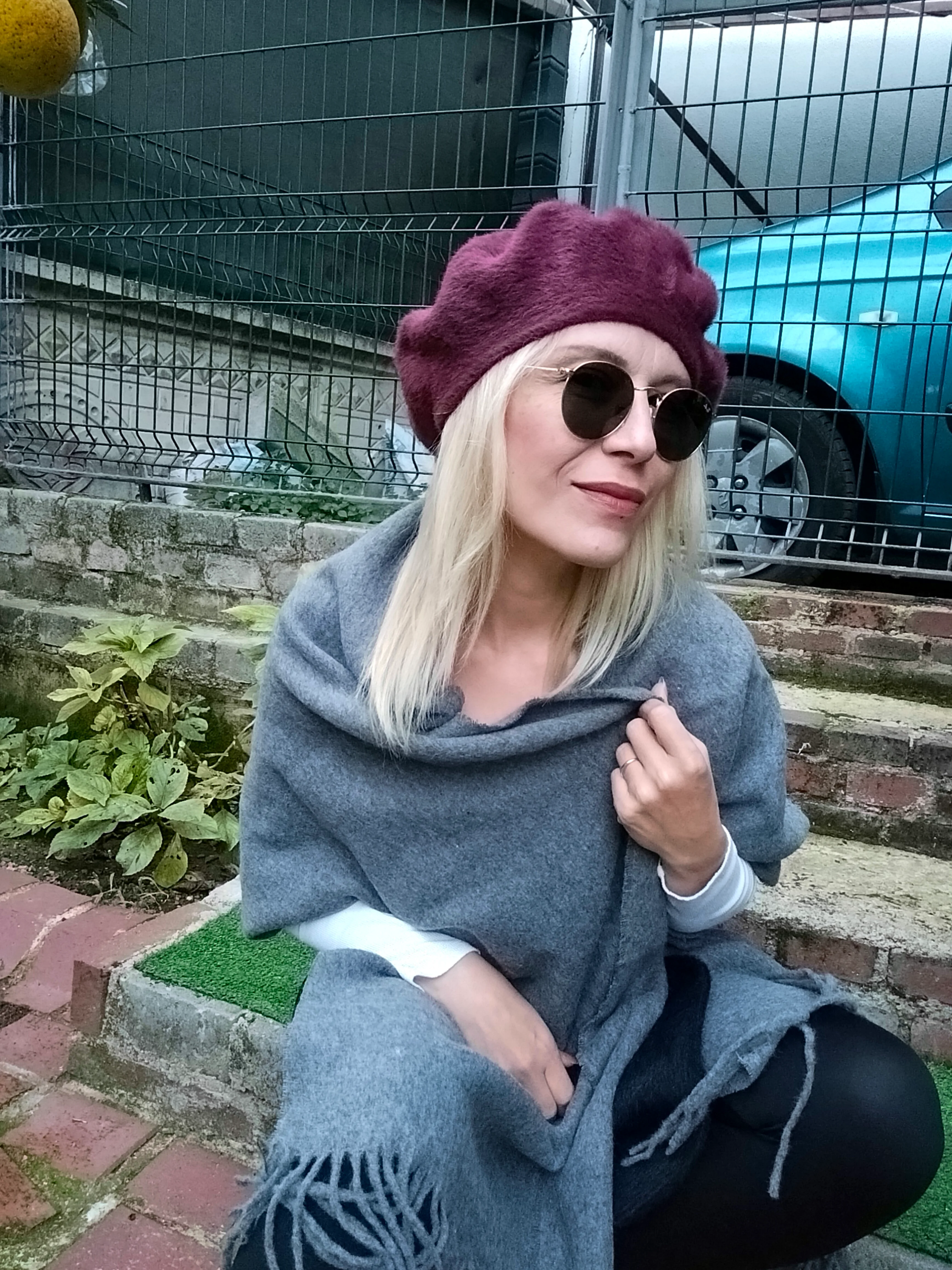 Gri Pofuduk Şal  image