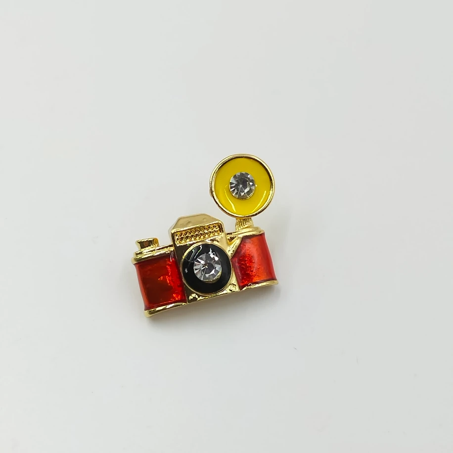 Gold Fotoğraf Makinesi Broş