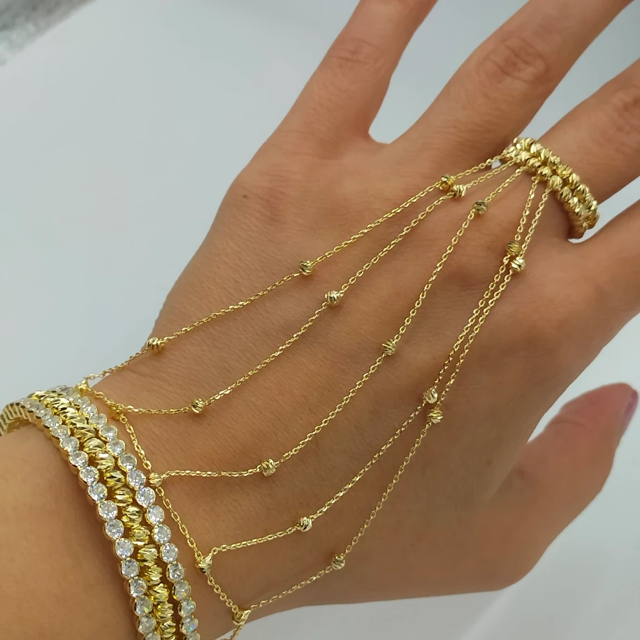 Gold Yüzüklü Şahmeran Bileklik Takım