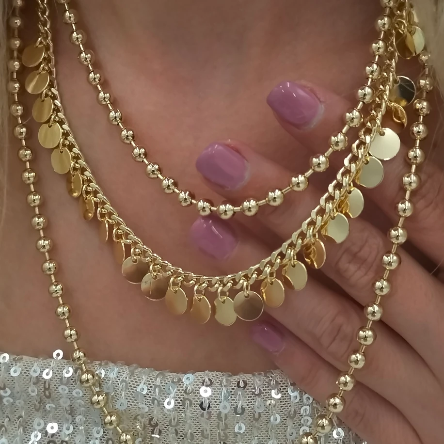 Gold Üç Kolye Kombin