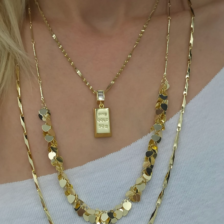 Gold Üç Kolye Kombin