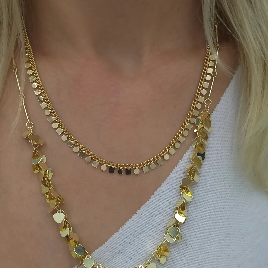 Gold İki Kolye Kombin