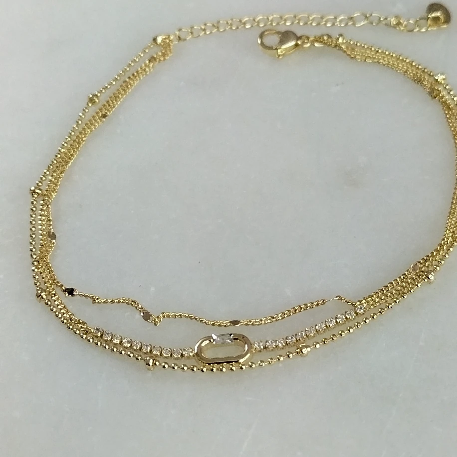 Gold Üç Sıra Suyolu Marka Model Halhal image