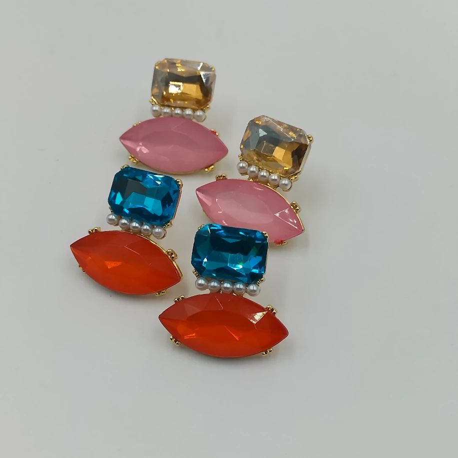 Gold Kristal Küpe image