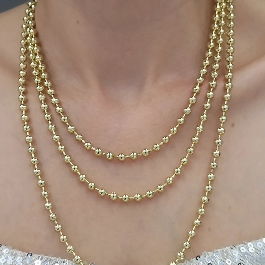 Gold Topçuklu Üç Kolye Kombin image