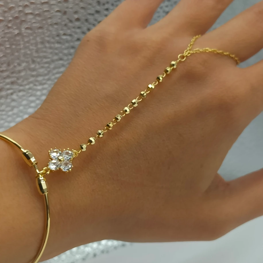 Gold Zirkon Taşlı Kelepçeli Şahmeran image