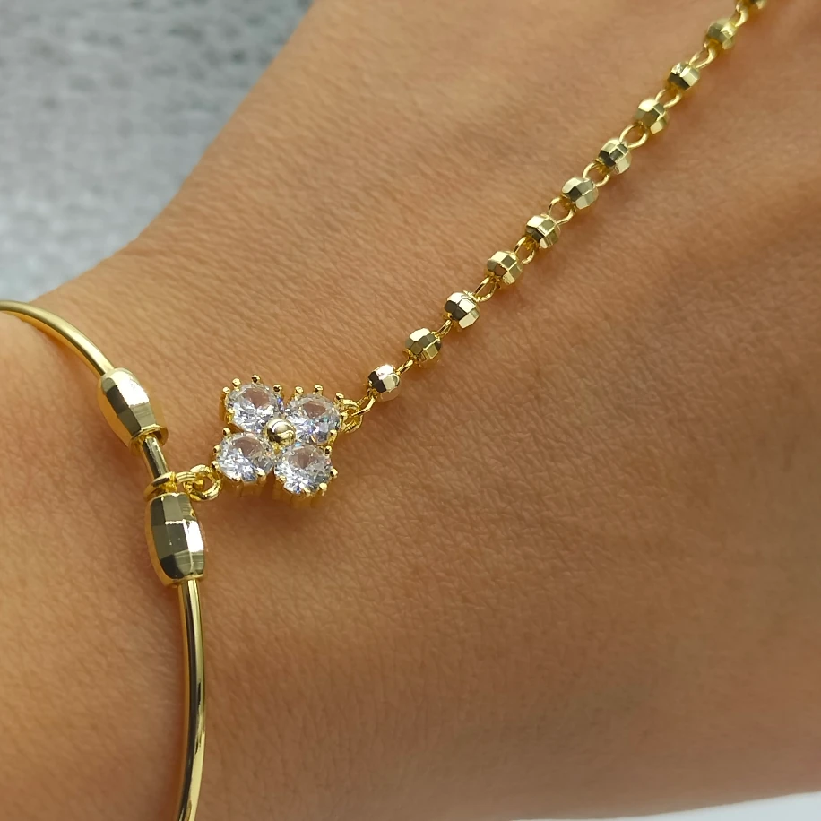 Gold Zirkon Taşlı Kelepçeli Şahmeran