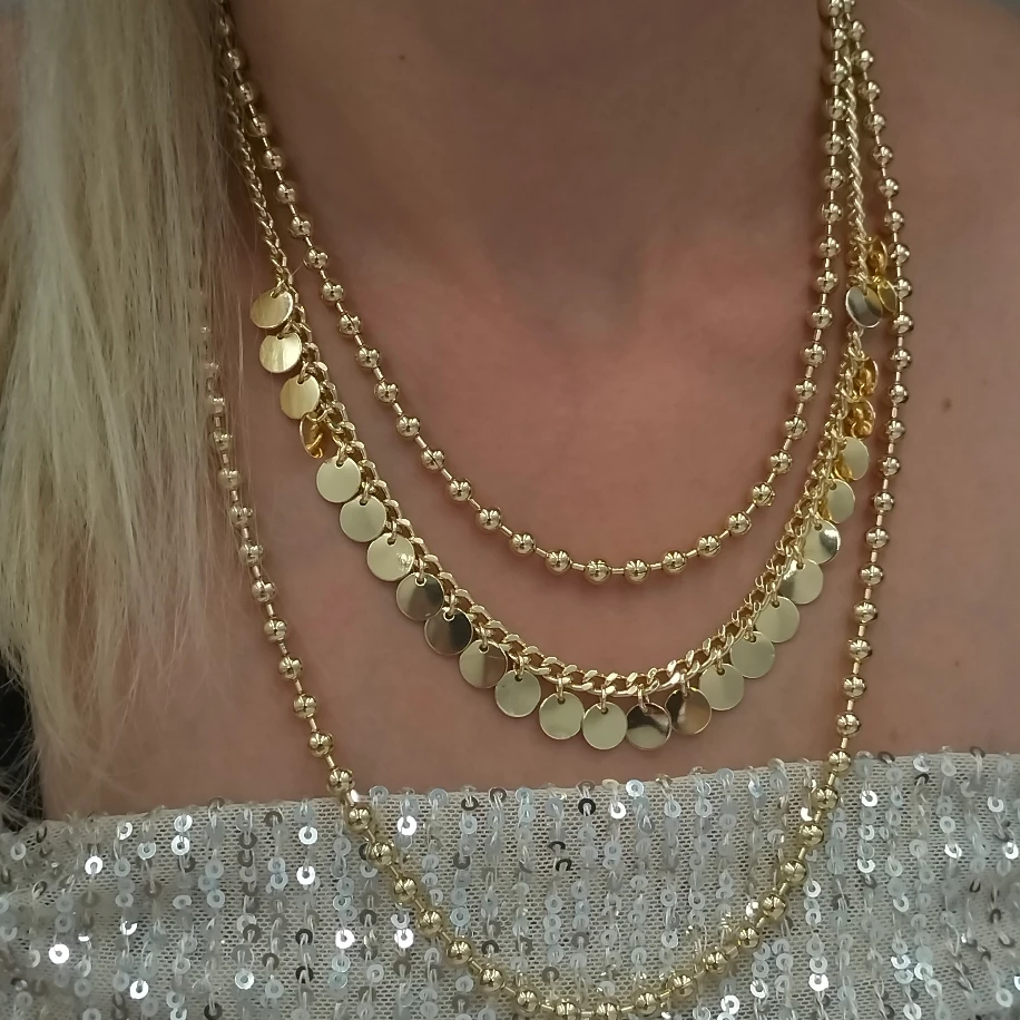 Gold Üç Kolye Kombin