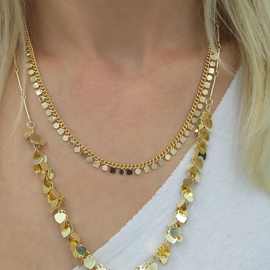 Gold İki Kolye Kombin