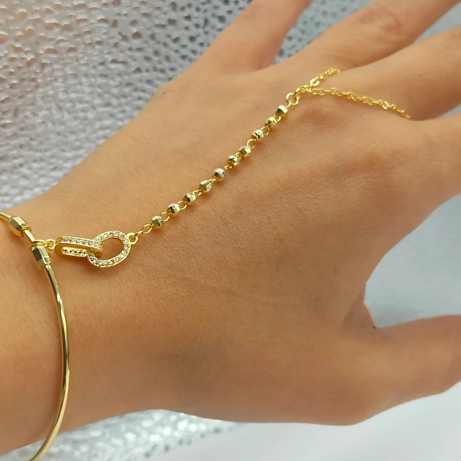 Gold Zirkon Taşlı Kelepçeli Şahmeran