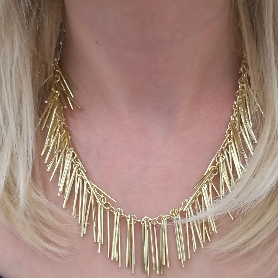 Gold Saçaklı Kolye image