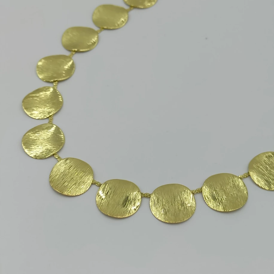 Gold Mat Plaka Kolye image