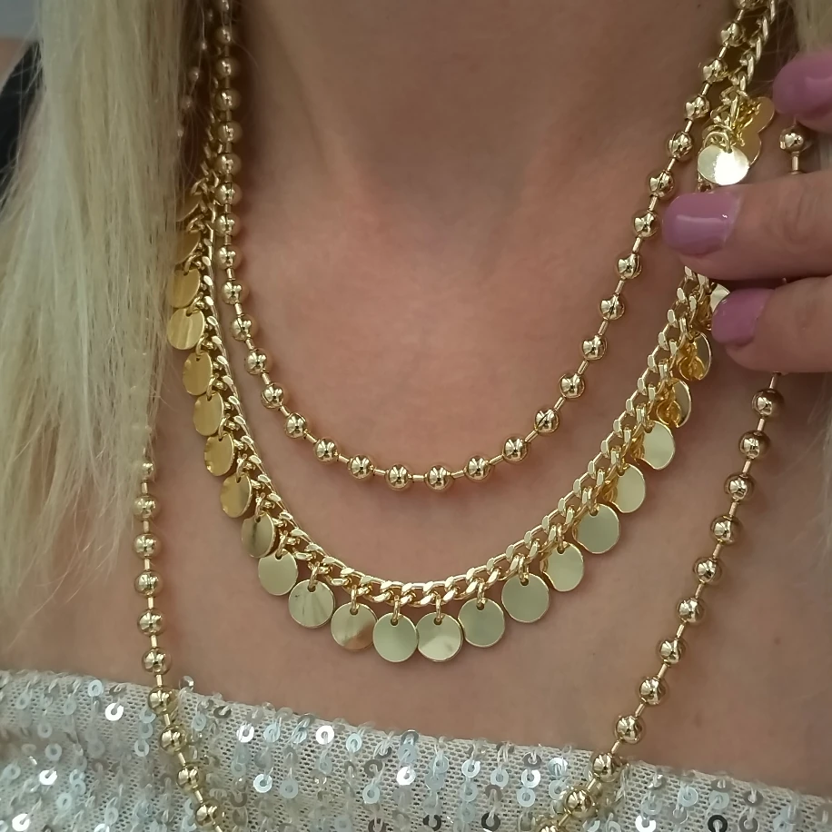 Gold Üç Kolye Kombin