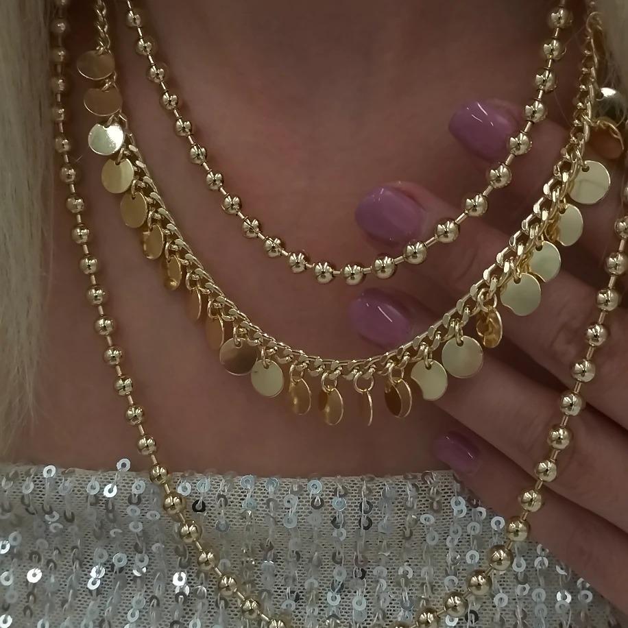 Gold Üç Kolye Kombin