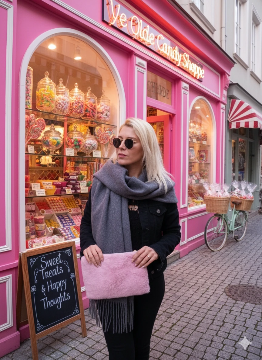 Peluş Pembe Portföy Çanta 