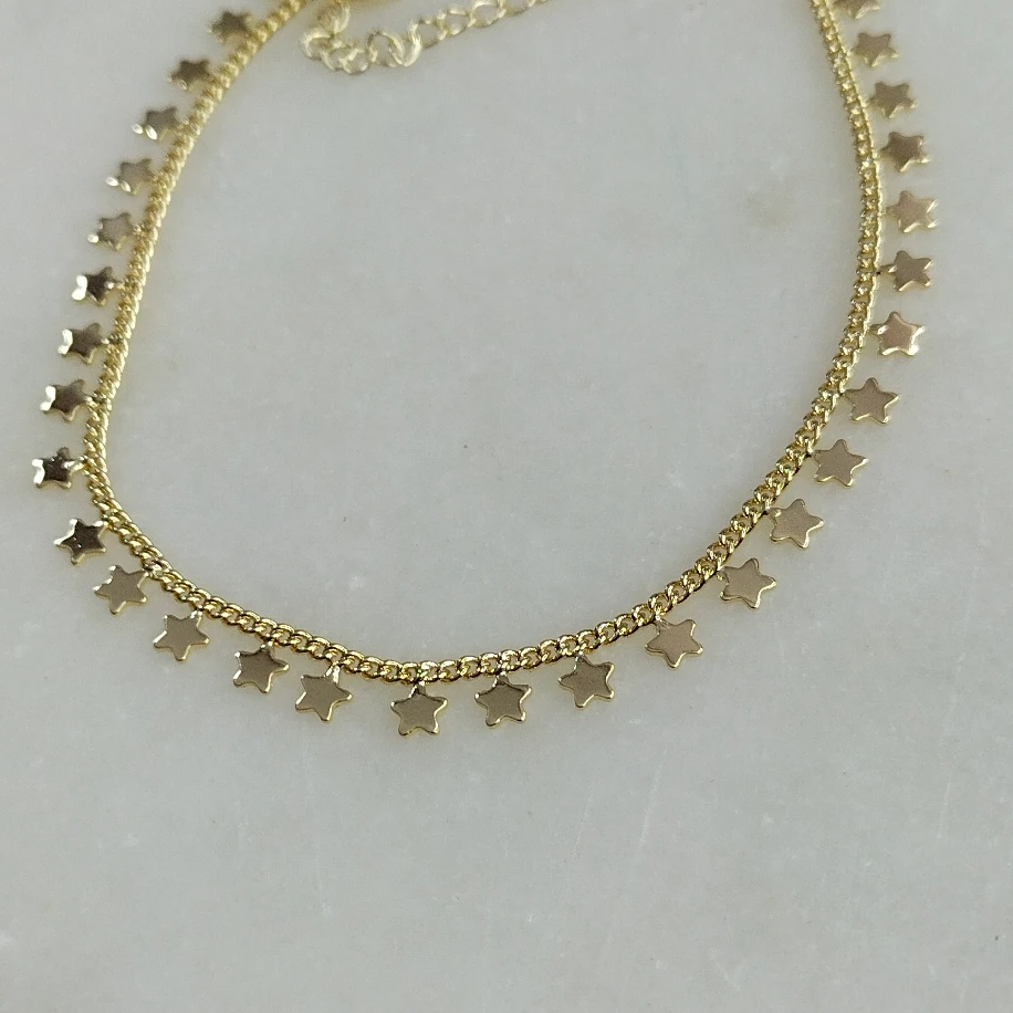 Gold Yıldız Sallantılı Halhal