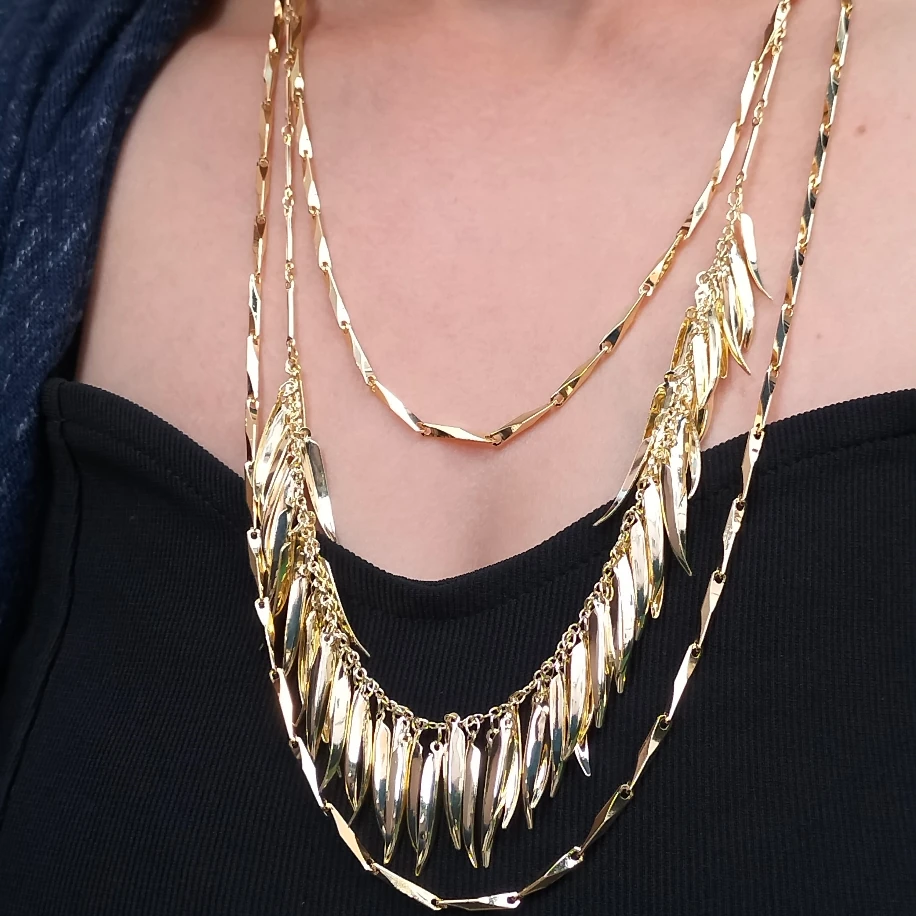 Gold Üç Kolye Kombin