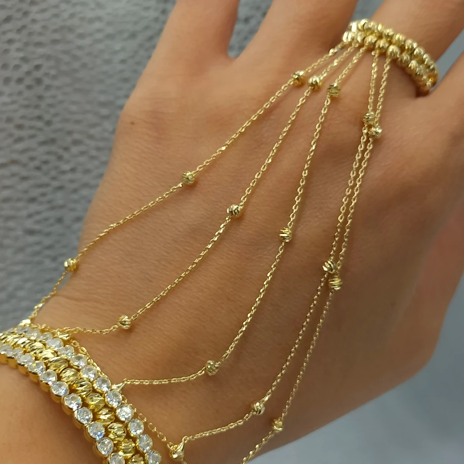 Gold Yüzüklü Şahmeran Bileklik Takım image