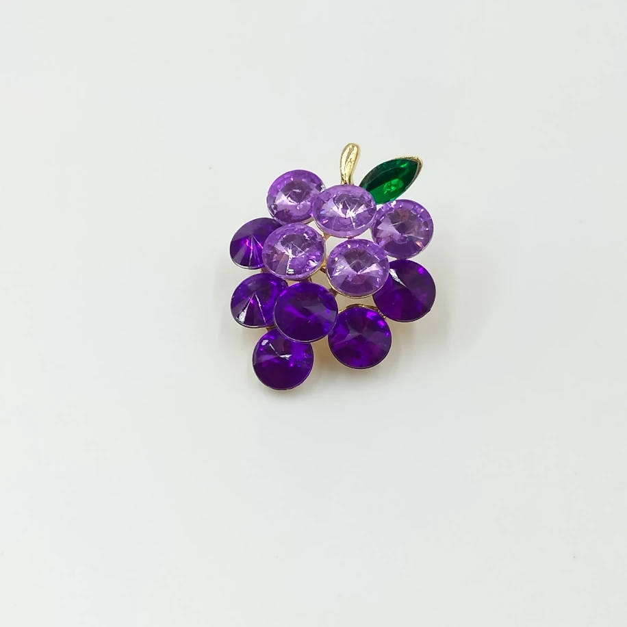 Gold Mor Üzüm Broş