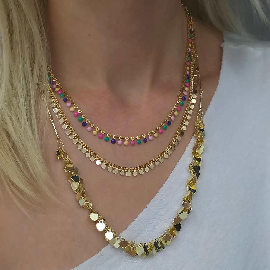 Gold Üç Kolye Kombin