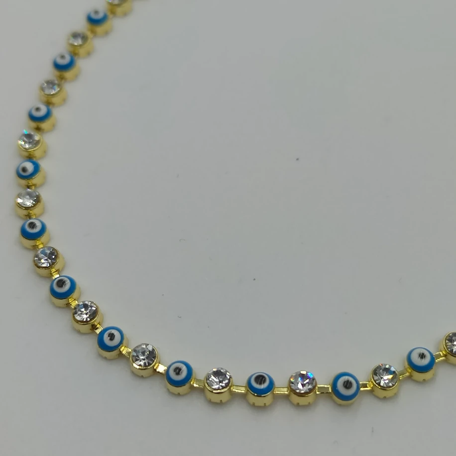 Gold Nazar Zirkon Taşlı Bileklik