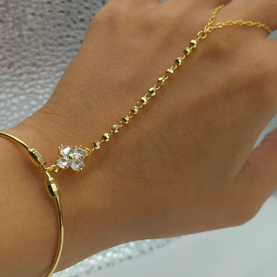 Gold Zirkon Taşlı Kelepçeli Şahmeran