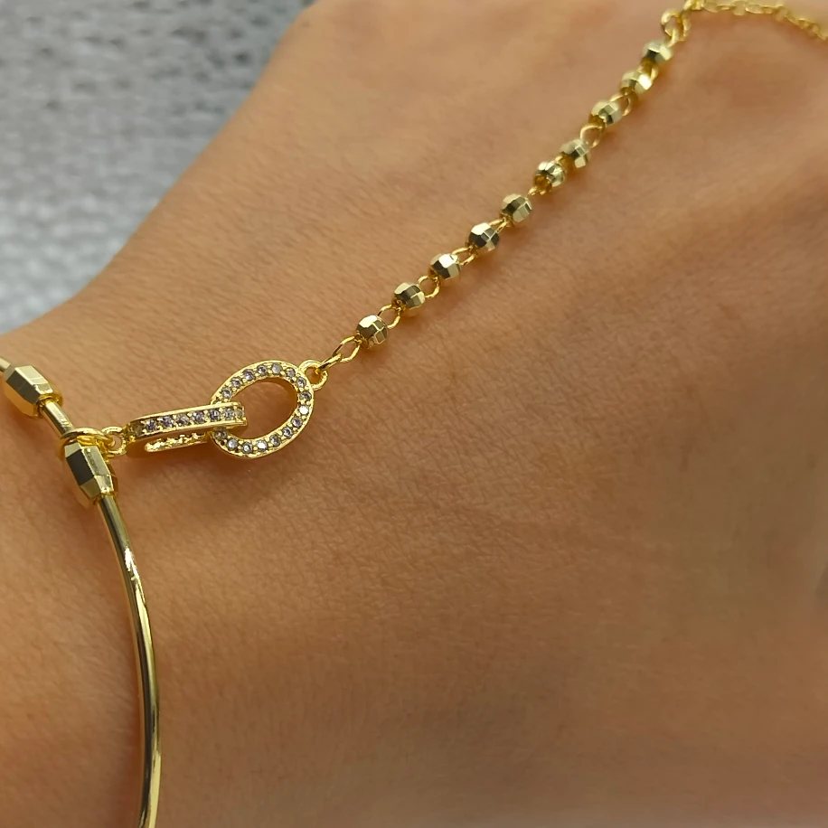 Gold Zirkon Taşlı Kelepçeli Şahmeran