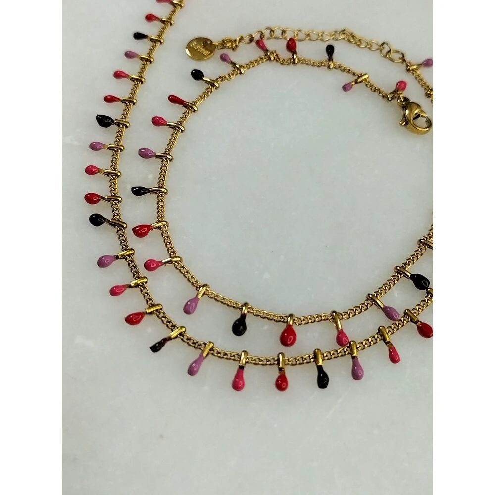 Gold Çelik Renkli Kolye Halhal Takım image