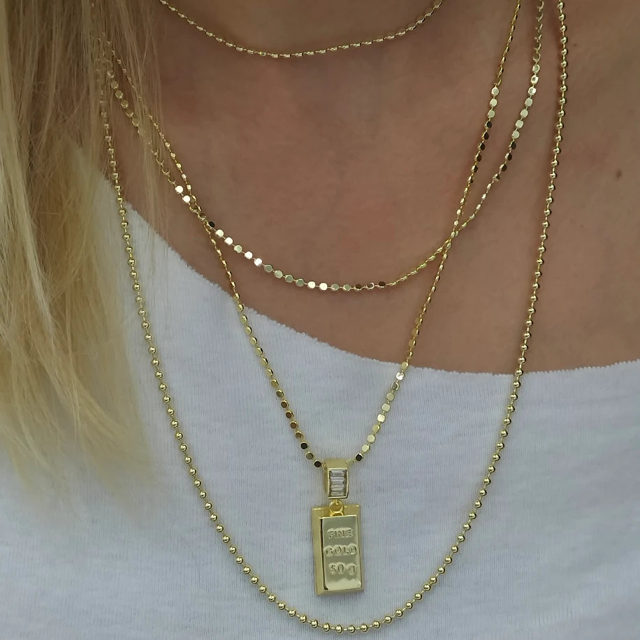 Gold Üç Kolye Kombin