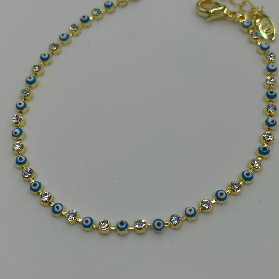 Gold Nazar Zirkon Taşlı Bileklik image