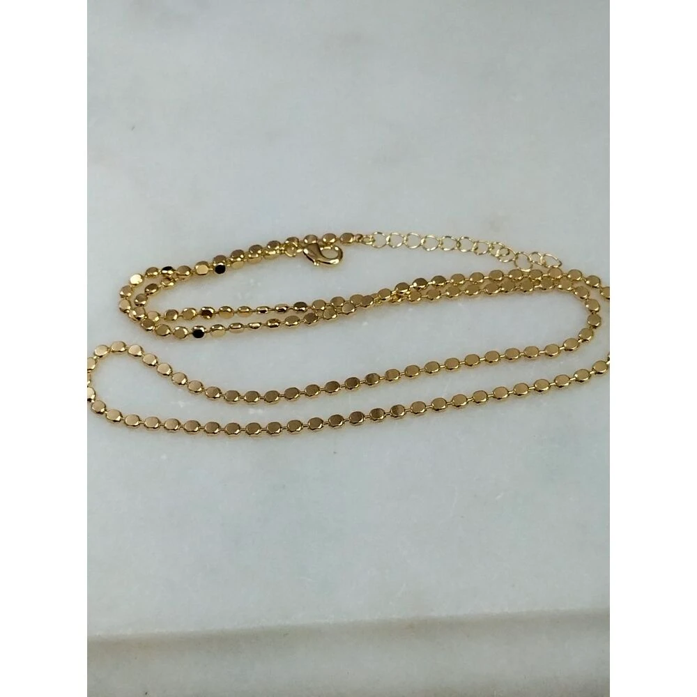 Gold Çelik Orta Boy Pul Ezme Kolye image