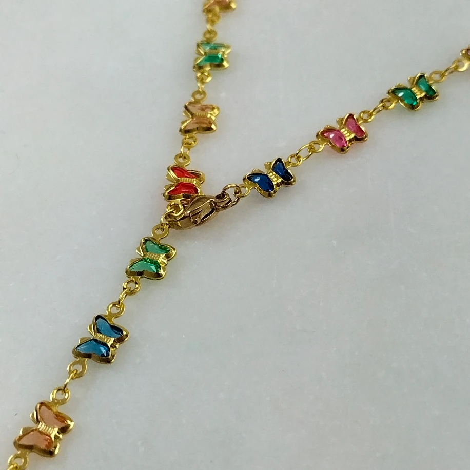 Gold Kelebekli Y Kolye image