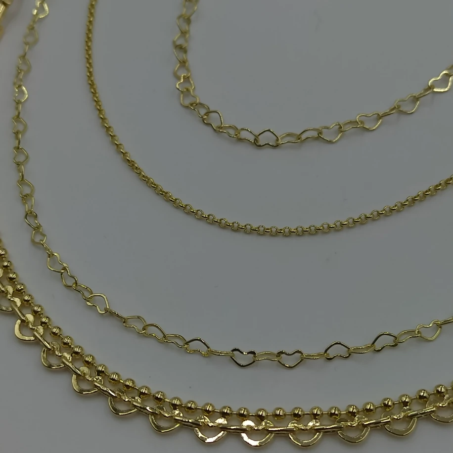 Gold Tek Kilitte Üçlü Kolye Bileklik Kombin