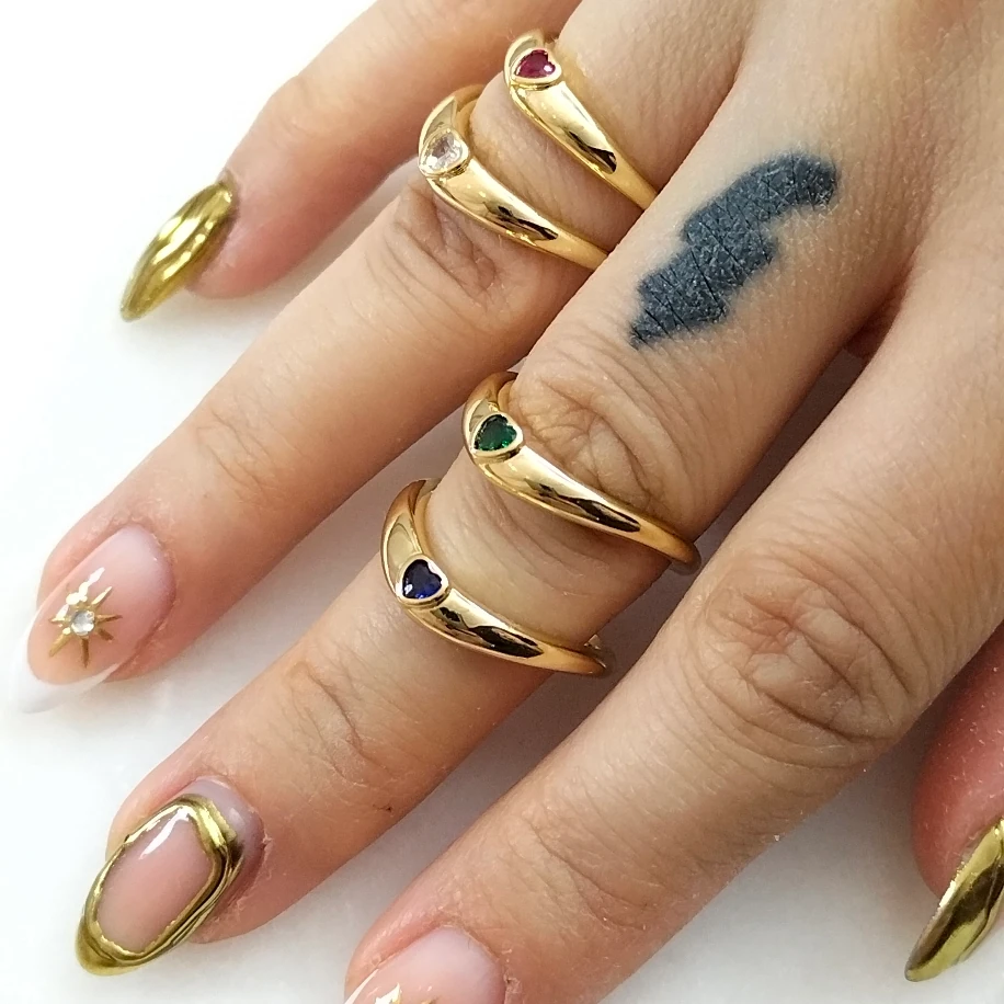 Gold Mini Kalpli Yüzük image