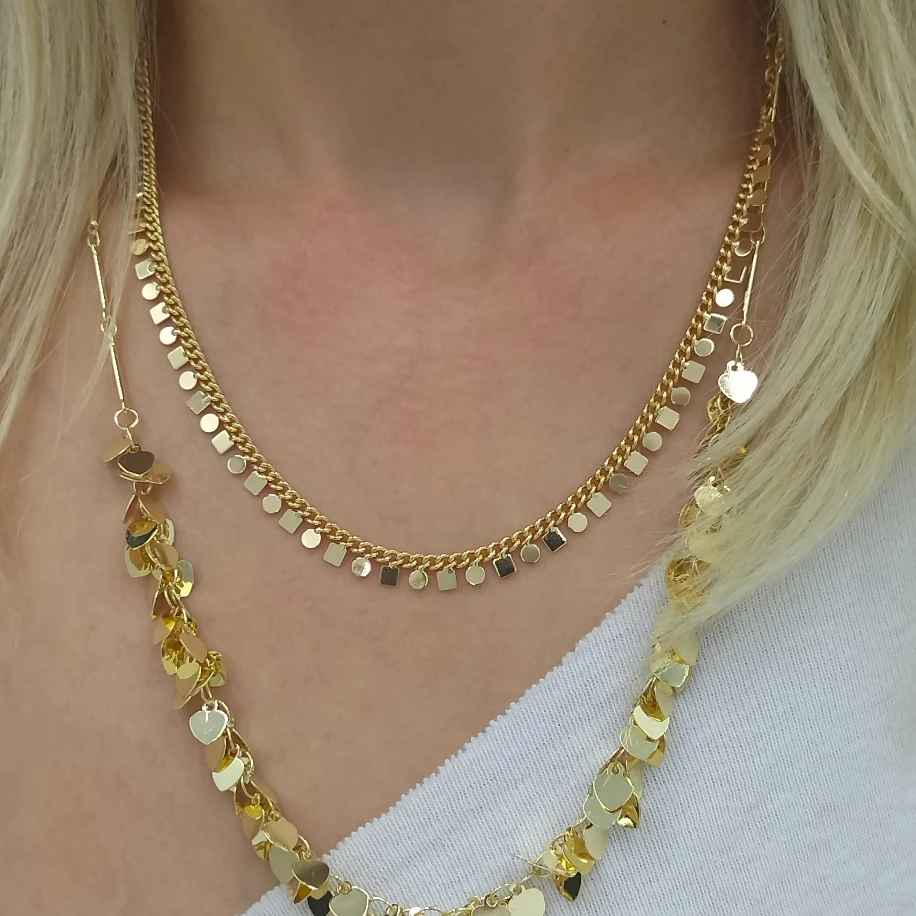 Gold İki Kolye Kombin image