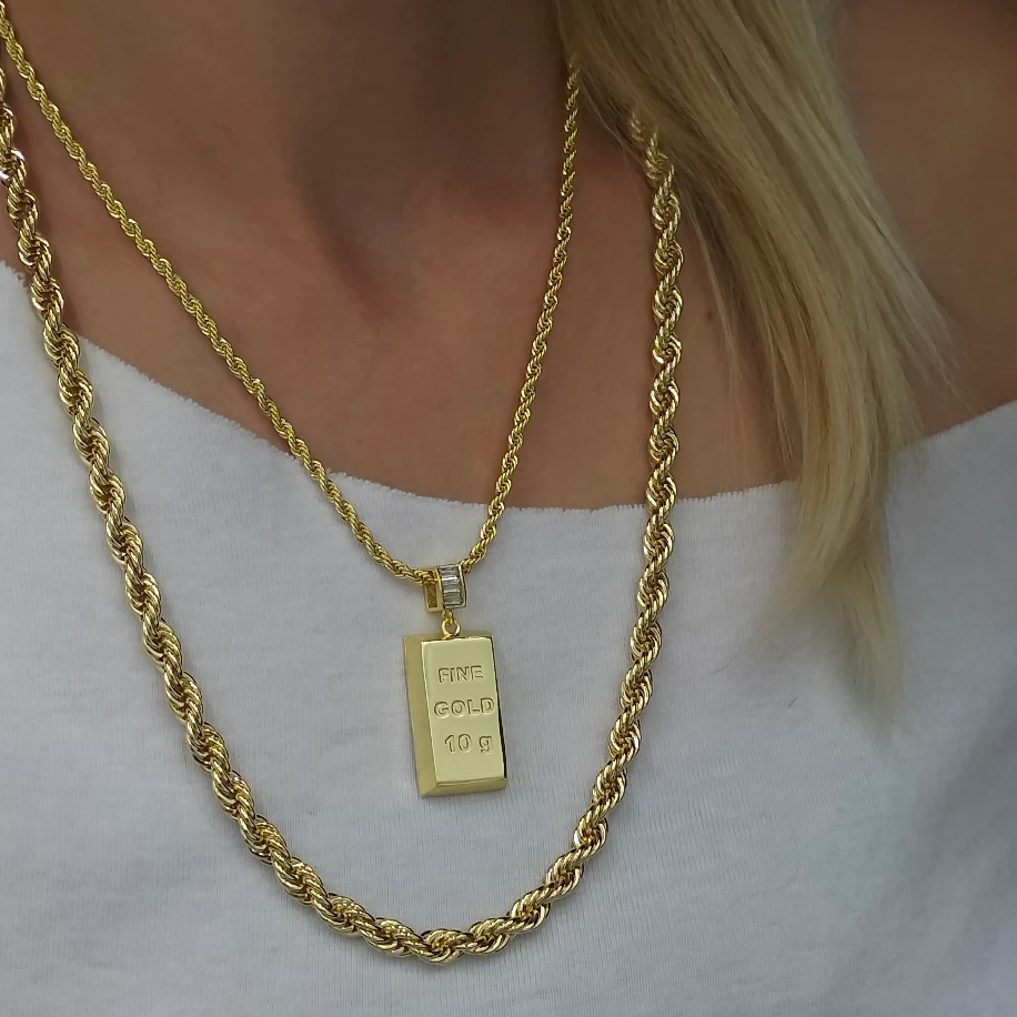 Gold İki Kolye Kombin image