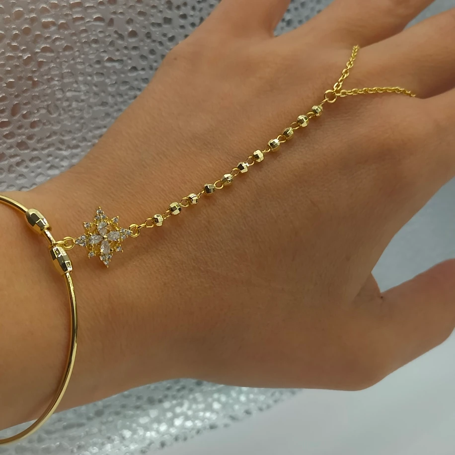 Gold Zirkon Taşlı Kelepçeli Şahmeran