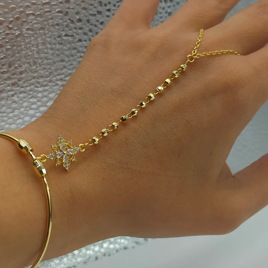 Gold Zirkon Taşlı Kelepçeli Şahmeran