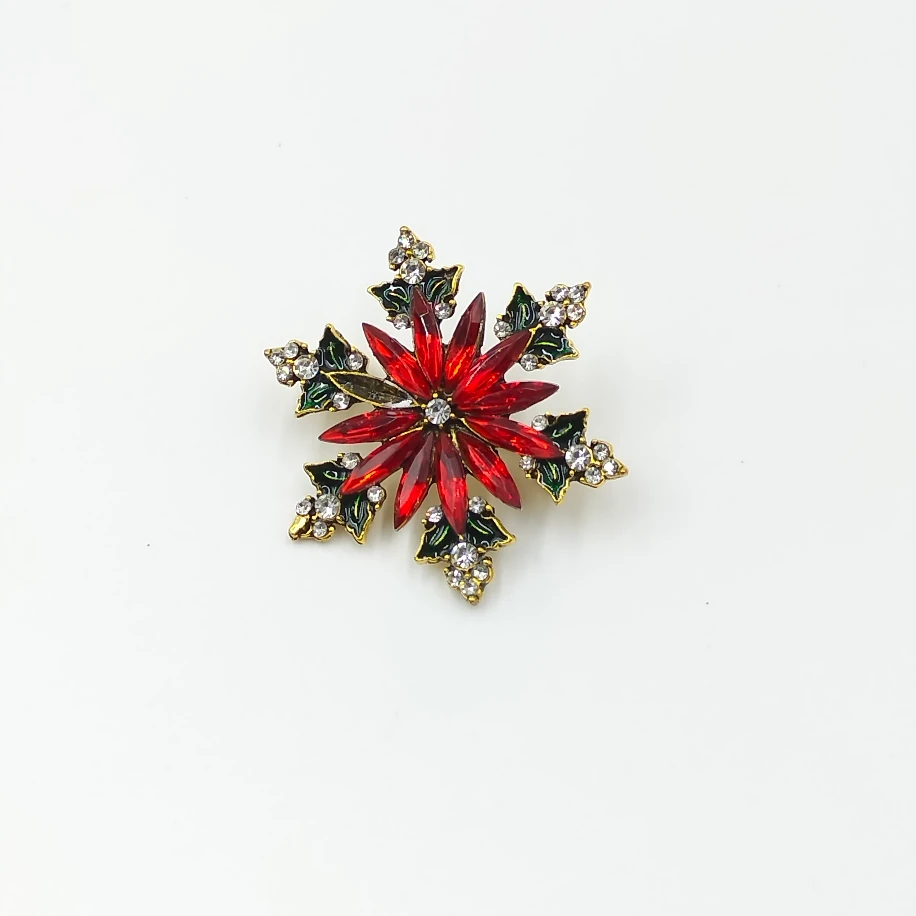 Gold Renkli Kar Tanesi Broş