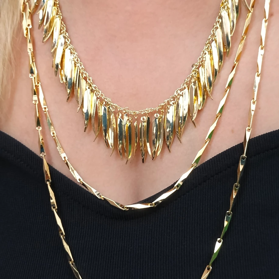 Gold Üç Kolye Kombin