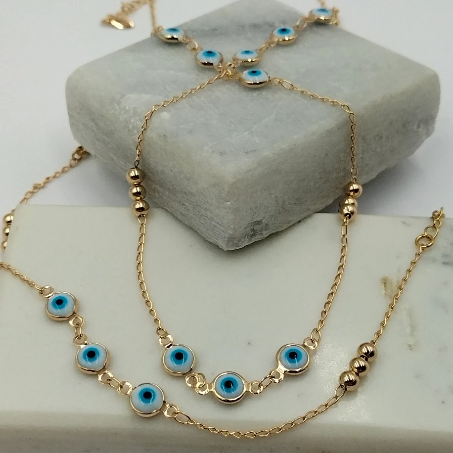 Gold Kısa Boy Kolye Bileklik Takım